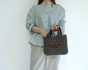 【從兒童包款到媽媽的隨身包】鋪棉帆布刺繡小托特包〈機車〉
