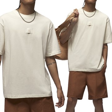 Nike AS M J FLT ESS 85 SS Crew 男款 米白色 運動 休閒 上衣 短袖 FZ1913-133