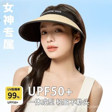 【優選精品】熱賣帽子夏天紫外綫夏季戶外防曬遮陽帽新款遮臉大簷空頂帽簷太陽帽機車防曬騎行帽ins日韓風 8PPX