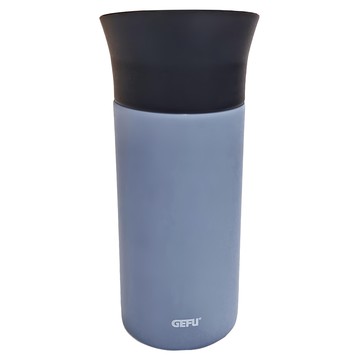 GEFU 全方位真空保溫杯 300ml - 藍 高級不鏽鋼 保溫4小時 保冰8小時 單手按壓式開口 飲口可拆洗  1個