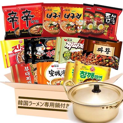 韓国大人気ラーメンセット選べる＋プレゼント(韓国ラーメン専用鍋付き)1BOX 30個セット