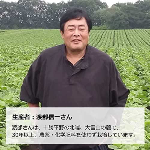 無農薬小豆 北海道産 渡部信一さんの小豆約5kg（約1kg×5個） 無農薬・無化学肥料栽培30年の美味しい小豆 渡部さんは大雪山の麓で化学薬品とは