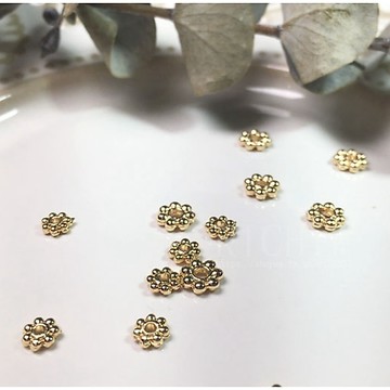 【Rich手作】14K包金 雪花片 大量賣場 甜甜圈 隔片 雪花隔片 花邊隔片 隔珠 散珠 金珠  手工DIY 現貨