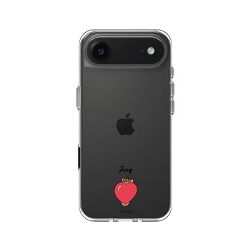 iPhone Air Clear Case（相機按鈕） 透明 - 湯姆貓與傑利鼠 Tom and Jerry - 貼紙系列 - 愛心傑利鼠