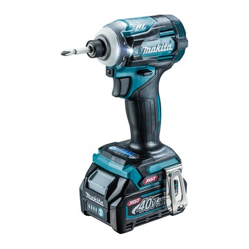 Makita 40V充電式無刷衝擊起子機(藍色) 2.5Ah雙電組 TD001GD203