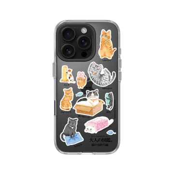 iPhone 16 Pro Clear Case（相機按鈕） 透明 - 大人の図鑑 - 貓咪心情編