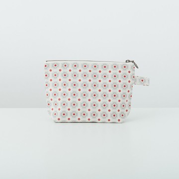 拉鏈梯形收納包/老磁磚2號/雲塵灰色