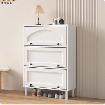 免運 鞋櫃 超薄鞋櫃 置物櫃 玄關鞋櫃 奶油鞋柜可折疊立式家用門口大容量多層翻斗鞋架簡約玄關入戶收納全館折扣 特惠/新品特價 工廠直銷 售後保障 5k77