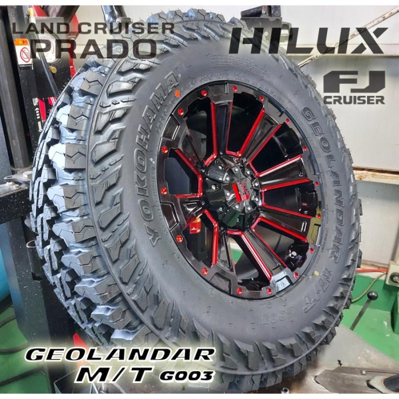 プラド ハイラックス サーフ FJクルーザー H3 17インチ LEXXEL DeathRock デスロック ヨコハマ ジオランダー MT G003  265/70R17 285/70R17 | LINEショッピング