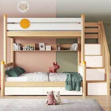 【免運費/免開票】 實木子母床兩層兒童床母子上下床雙層大人家用雙人床高架床鋪木床