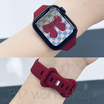 八字扣矽膠錶帶 apple watch s11 錶帶 iwatch10 蘋果錶帶 9 8 7 6 5 SE 蘋果手錶錶帶