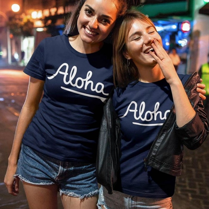 ALOHA アロハ ロゴTシャツ ハワイ フラ ビーチ サーフ ブランド