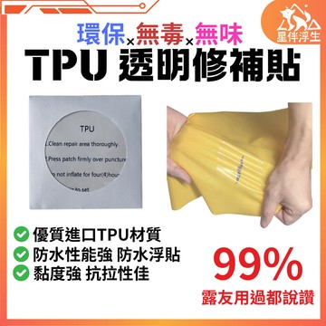 【隔日到貨.現貨免運】TPU透明修補貼 環保無毒無味 優質進口TPU材質 修補貼片 修補膠帶 帳篷 泳圈 露營 星伴浮生