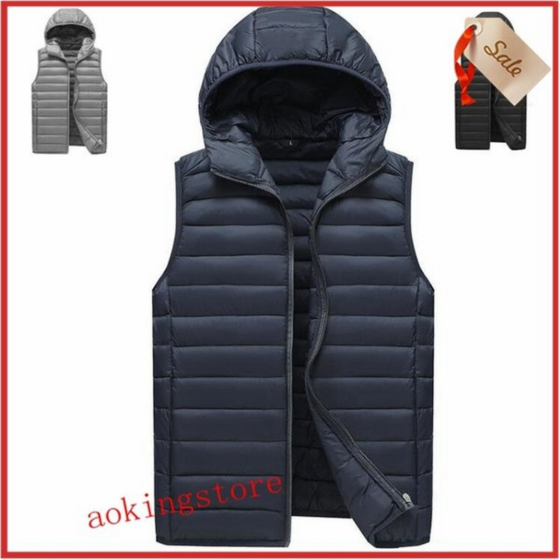 40代50代60代フード付ダウンベスト メンズ秋冬ベスト 大きいサイズ ダウン綿 袖無し ジャンパー 上着アウター フード付きチョッキ 軽量 通販 Lineポイント最大0 5 Get Lineショッピング
