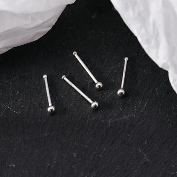 999純銀圓珠耳釘女2021年新款潮養耳洞氣質耳環睡覺免摘簡約耳飾