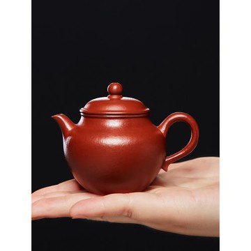 宜興大紅袍紫砂壺純全手工秋水壺小品泡茶壺單壺家用陶瓷功夫茶具