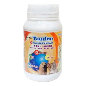 BaeLi 百粒 牛磺酸 + 綜合胺基酸 添加Lutein葉黃素、DHA、維生素E、維生素A  100g  1罐
