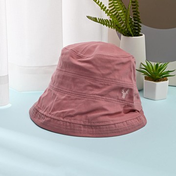 CB刺繡休閒前沿漁夫帽-豆粉