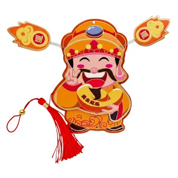 葉子小舖 立體磁吸冰箱貼 Set 3 財神爺 黃金萬兩  6.5 x 4.5 x 3.5cm