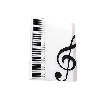 A4 80頁 透明 樂譜收納夾 鋼琴鍵盤 音符設計  1個