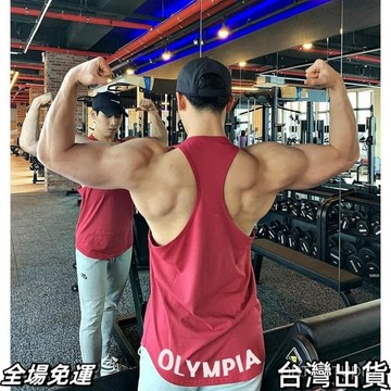 速.發 美式彈力寬鬆潮牌男運動背心男夏季純棉無袖健身房跑步健身衣服 台出
