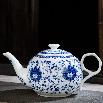 景德鎮防爆耐熱開水壺大容量陶瓷家用單壺泡茶壺大號冷水壺涼水壺1入