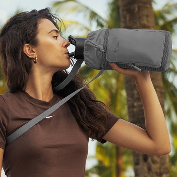 【TRAVELON】Pi保溫水壺袋(石墨灰) | 水壺包 水壺側背包