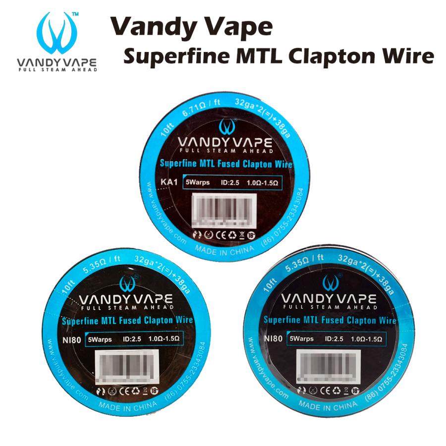 Vandy Vape Superfine MTL Fused Clapton Wire 32ga×2 38ga スーパーファイン クラプトンワイヤー バンディベイプ VandyVape 電子タバコ ベイプ