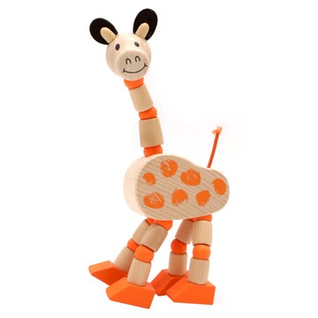 木製彈性動物  長頸鹿  1個