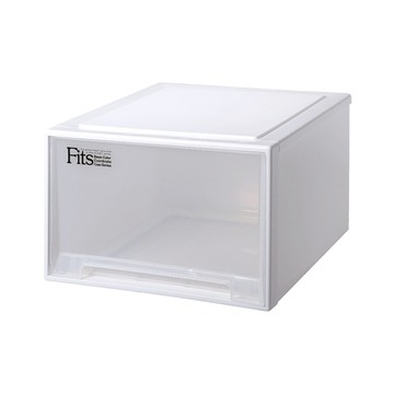 日本天馬 Fits 正方45寬單層抽屜箱(透窗)-高30CM-3入