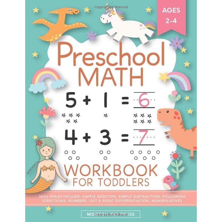 Preschool Math Workbook for Toddlers Ages 2ー4: Beginner Math Preschool Lear