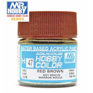 【鋼普拉】MR.HOBBY GUNZE 郡氏 GSI H-47 H47 環保新水性漆 紅棕色 消光 模型漆 10ml