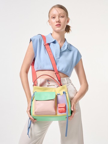 Marroque Wendy 28 Leather Crossbody bag, Color : Off-White