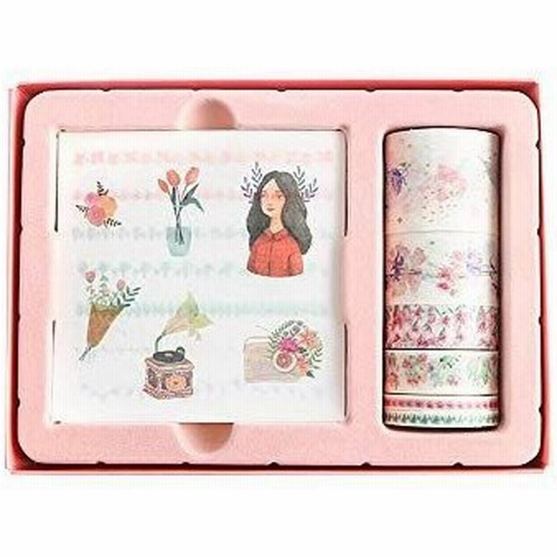 Azue シール マスキングテープ セット シール50枚 マスキングテープ6巻 手帳周辺 手帳テープ 手帳シール かわいい ギフト 少女 通販 Lineポイント最大0 5 Get Lineショッピング