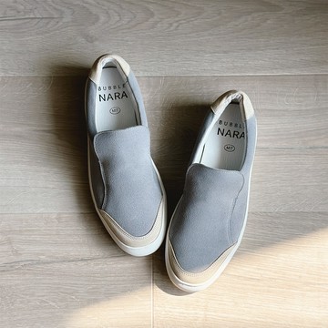 小山丘防水樂福鞋-淺暮灰。Bubble Nara波波娜拉。YA515