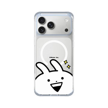 iPhone 17 Pro Max ClearX (MagSafe 兼容) 冰透藍 - Usagyuuun 小突兔 - 炙熱的眼神