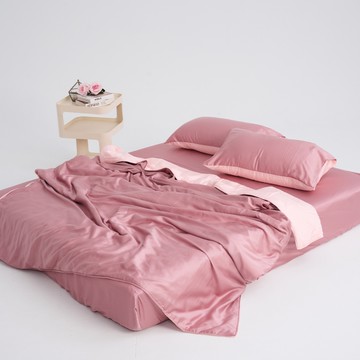 戀家小舖 永恆系列 桃花粉 雙人床包 60支天絲 三件組含兩件枕套 台灣製