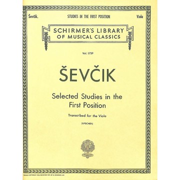 【凱翊︱Schirmer】賽夫西克技巧練習曲作品1 中提琴(第1把位練習)