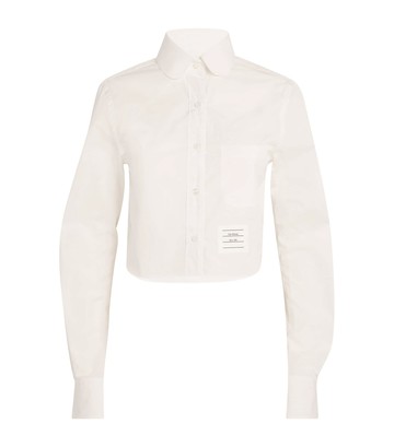 Thom Browne Cotton Poplin Cropped Shirt