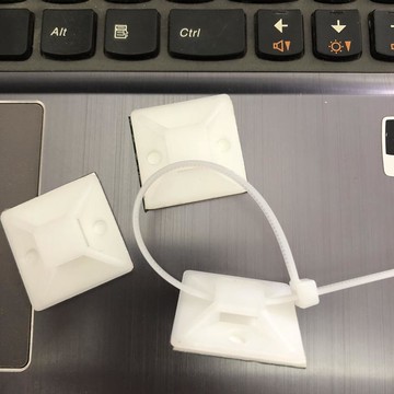墻貼固定底座適合陽臺樓梯防護網捆綁扎帶白色墻壁夾縫配件封窗網