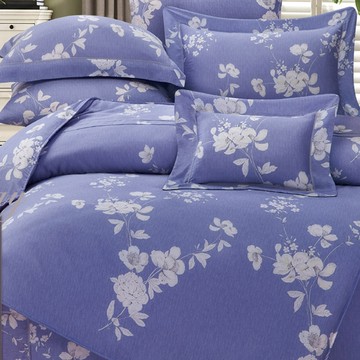 LiAN MEEi 聯美寢飾 60支 100%天絲 薄床包兩用被4件組  被子 + 床墊套 + 枕套組  雙人  海瑟薇紫