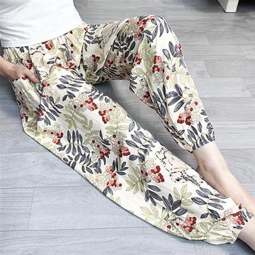 【韓國K.W.】韓國專櫃級朦朧之夜柔棉稠家居褲睡褲(女睡衣/家居服/長褲/運動)