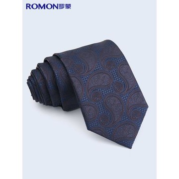 羅蒙男士商務印花百搭2025款職業正裝西服襯衫休閑簡約手打領帶ND