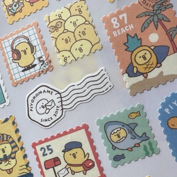 【JAFN】台灣現貨🔥日本MIND WAVE 貼紙 小豆雞 貼紙 郵票