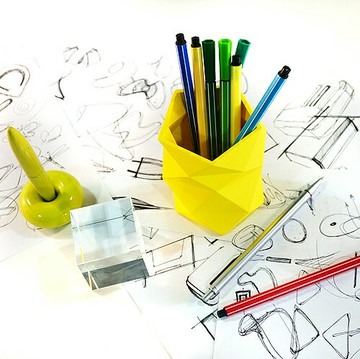 White Design 創意時尚筆筒 文具辦公用品 硅膠收納筆筒 簡潔設計