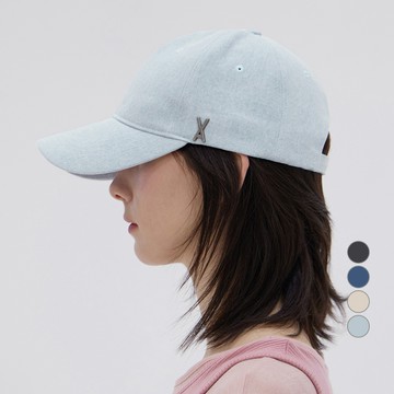 VARZAR 男女通用鉚釘水洗棉棒球帽  天空  均碼