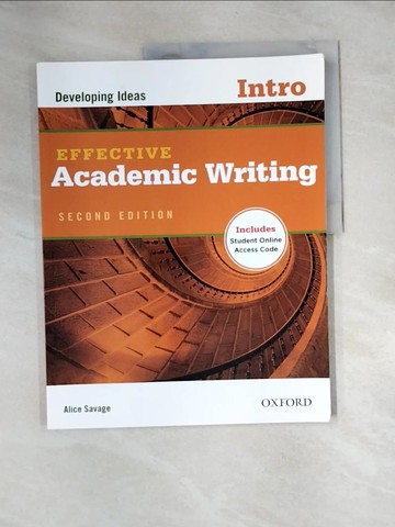 【書寶二手書T9／大學社科_UD3】Effective Academic Writing: Intro: Developing Ideas_Savage, Alice