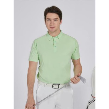 高爾夫T恤男球衣運動短袖速干透氣polo衫夏季GOLF運動上衣亮艷色