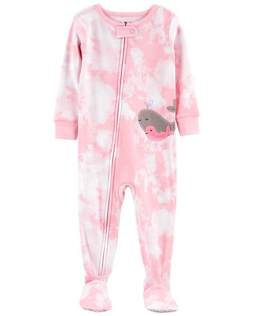 Toddler 1-Piece Tie-Dye 100% Snug Fit Cotton Footie PJs