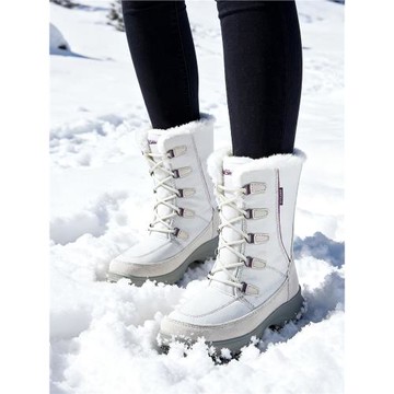 哈爾濱雪鄉中筒雪地靴女防水防滑保暖加絨加厚冬戶外滑雪東北棉鞋